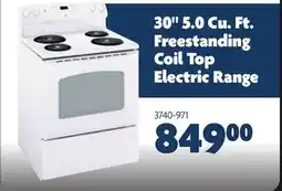 Home Hardware 30 5.0 Cu. Ft. Freestanding Coil Top Electric Range offer