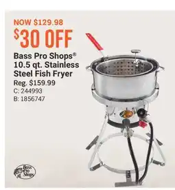 Cabela's Bass Pro Shops 10.5 qt. Stainless Steel Fish Fryer offer