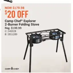 Cabela's Camp Chef Explorer 2-Burner Folding Stove offer