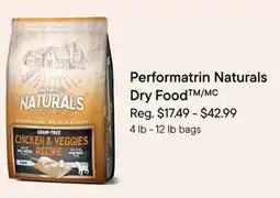 Petvalu Performatrin Naturals Dry Food offer