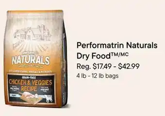 Petvalu Performatrin Naturals Dry Food offer