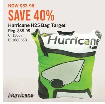 Cabela's Hurricane H25 Bag Target offer