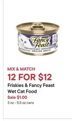 Petvalu Purina Friskies & Fancy Feast Wet Cat Food offer