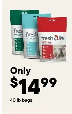 Petvalu Fresh 4 Life Clumping Cat Litter offer