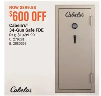 Cabela's Cabela's 34-Gun Safe FDE offer