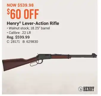 Cabela's Henry Lever-Action Rifle offer