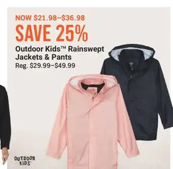 Cabela's Outdoor Kids Rainswept Jackets & Pants offer