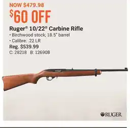 Cabela's Ruger 10/22 Carbine Rifle offer