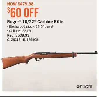 Cabela's Ruger 10/22 Carbine Rifle offer