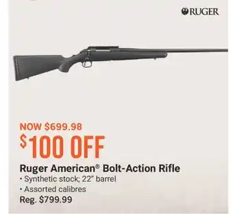 Cabela's Ruger American Bolt-Action Rifle offer