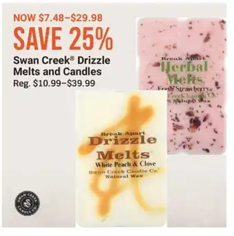 Cabela's Swan Creek Drizzle Melts and Candles offer