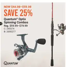 Cabela's Quantum Optix Spinning Combos offer