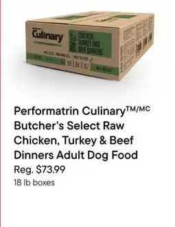 Petvalu Performatrin Culinary Butcher's Select Raw Chicken, Turkey & Beef Dinner Adult Dog Food offer