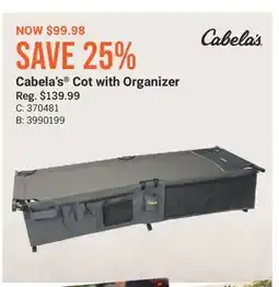 Cabela's Cabela's Cot with Organizer offer