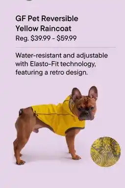 Petvalu GF Pet Reversible Yellow Raincoat offer