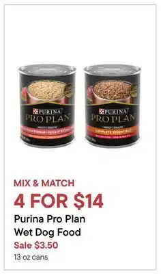 Petvalu Purina Pro Plan Wet Dog Food offer