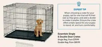 Petvalu Essentials Single & Double Door Crates offer