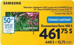 Walmart Samsung 50 Smart DU6900 Series Crystal UHD TV offer