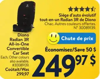 Walmart Diono Radian 3R All-in-One Convertible Car Seat offer