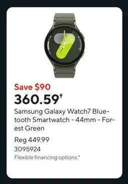 Staples Samsung Galaxy Watch7 Bluetooth Smartwatch - 44mm - Forest Green offer