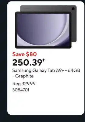 Staples Samsung Galaxy Tab A9+ - 64GB - Graphite offer