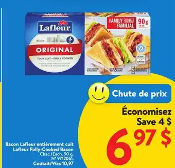 Walmart Lafleur Fully-Cooked Bacon offer