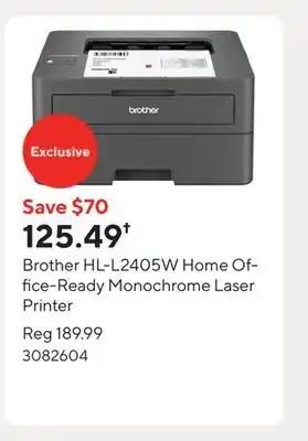 Staples Brother HL-L2405W Home Office-Ready Monochrome Laser Printer offer