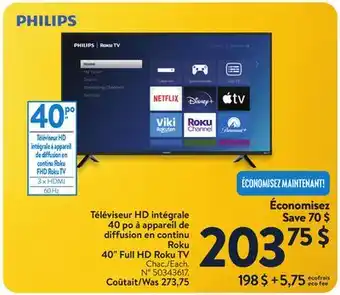 Walmart Roku 40 Full HD Roku TV offer