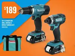 Canac 18 V Lithium-Ion Drill Driver & Impact Driver Set offer