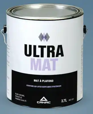 Canac UltraMat Ceiling Latex Paint Natural White 3.7 L offer