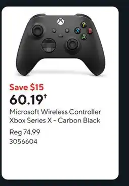 Staples Microsoft Wireless Controller Xbox Series X - Carbon Black offer