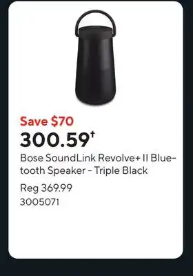 Staples Bose SoundLink Revolve+ II Bluetooth Speaker - Triple Black offer