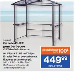 Patrick Morin CHEF Gazebo for Barbecue offer