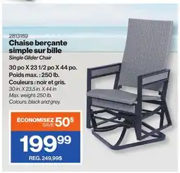 Patrick Morin Single Glider Chair offer