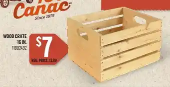 Canac Wood Crate 16 in offer