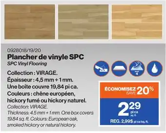 Patrick Morin SPC Vinyl Flooring offer