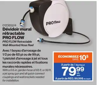 Patrick Morin PRO FLOW Retractable Wall-Mounted Hose Reel offer