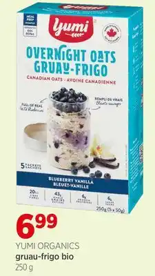 Avril YUMI ORGANICS gruau-frigo bio offer