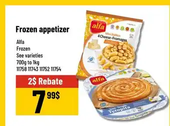 Mayrand Alfa Frozen appetizer offer