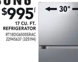 RONA SAMSUNG 17 CU. FT. REFRIGERATOR offer