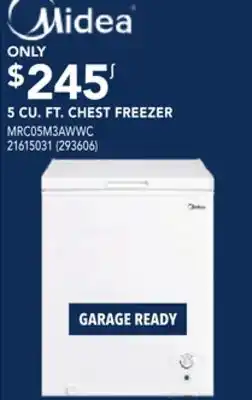 RONA Midea 5 CU. FT. CHEST FREEZER offer