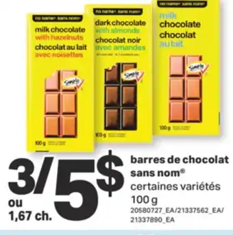 L'Intermarché BARRES DE CHOCOLAT, 100 G offer