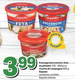 L'Intermarché FROMAGE BOCCONCINI, FETA OU PÉTALES, 125 - 200 G OU RICOTTA DI CAMPAGNA, 400 G offer