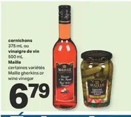 L'Intermarché CORNICHONS, 375 ML OU, VINAIGRE DE VIN 500 ML, MAILLE offer