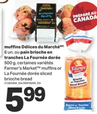 L'Intermarché MUFFINS, 6 UN OU PAIN BRIOCHE EN TRANCHES, 500 G offer