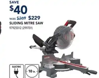 RONA CRAFTSMAN SLIDING MITRE SAW offer