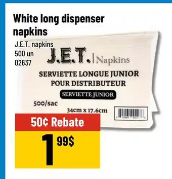 Mayrand J.E.T. Napkins White long dispenser napkins offer