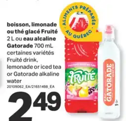 L'Intermarché BOISSON, LIMONADE OU THÉ GLACÉ, 2 L OU EAU ALCALINE, 700 ML offer