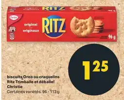 L'Intermarché BISCUITS OREO OU CRAQUELINS RITZ TRIMBALLE ET DÉBALLE!, 96 - 113 G offer