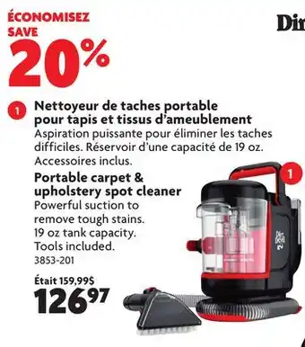 Home Hardware Portable Carpet & Upholstery Cleaner offer